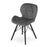 Set 4 scaune stil scandinav, Artool, Lago Velvet, catifea gri, picioare lemn negru, 47x36x73.5 cm