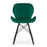 Set 4 scaune stil scandinav, Artool, Lago Velvet, catifea verde, picioare lemn negru, 47x36x73.5 cm