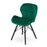 Set 4 scaune stil scandinav, Artool, Lago Velvet, catifea verde, picioare lemn negru, 47x36x73.5 cm