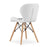 Set 4 scaune stil scandinav, Artool, Lago, piele ecologica gri si alba, picioare lemn natur, 47x52x73 cm