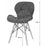 Set 6 scaune bucatarie/living, Artool, Lago, piele ecologica neagra, picioare lemn natur, 47x38x73 cm
