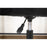 Masa de toaleta/machiaj, Irina, stejar + scaun Noto, negru, cu oglinda si LED-uri, 94x43x141 cm