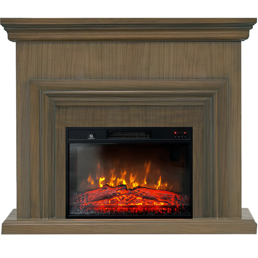 Semineu electric 3D SONIA stejar deschis, cu sunet, 3 culori, Wi-Fi cu APP internet, L120xH102cm