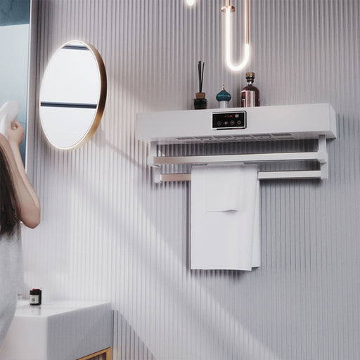 Uscator prosop baie sau bucatarie cu sterilizator UV, pe perete, 60 cm, 450W, Standard alb