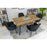Scaun stil fotoliu bucatarie/living, Artool, Lugo, catifea neagra, picioare metal negru, 57.5x56.5x86.5 cm
