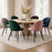 Scaun bucatarie/living, Artool, Bello, catifea gri, picioare metal negru, 46x42.5x76.5 cm