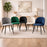 Scaun bucatarie/living, Artool, Bello, catifea gri, picioare metal negru, 46x42.5x76.5 cm
