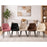 Scaun stil fotoliu bucatarie/living, Artool, York, catifea bej inchis, picioare metal negru, 56x62x83.5 cm