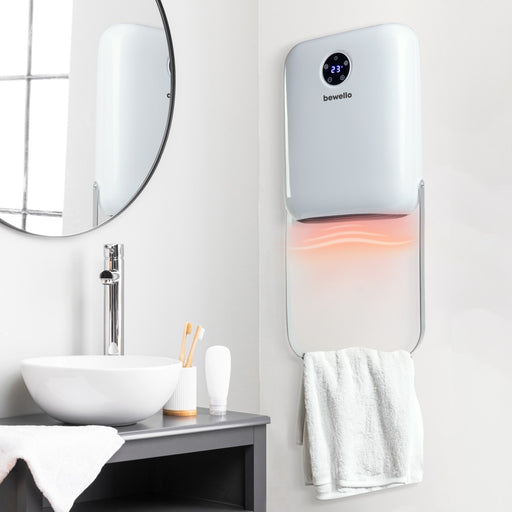 Încălzitor de perete cu suport pentru prosoape - 800/2000W - 240V - alb