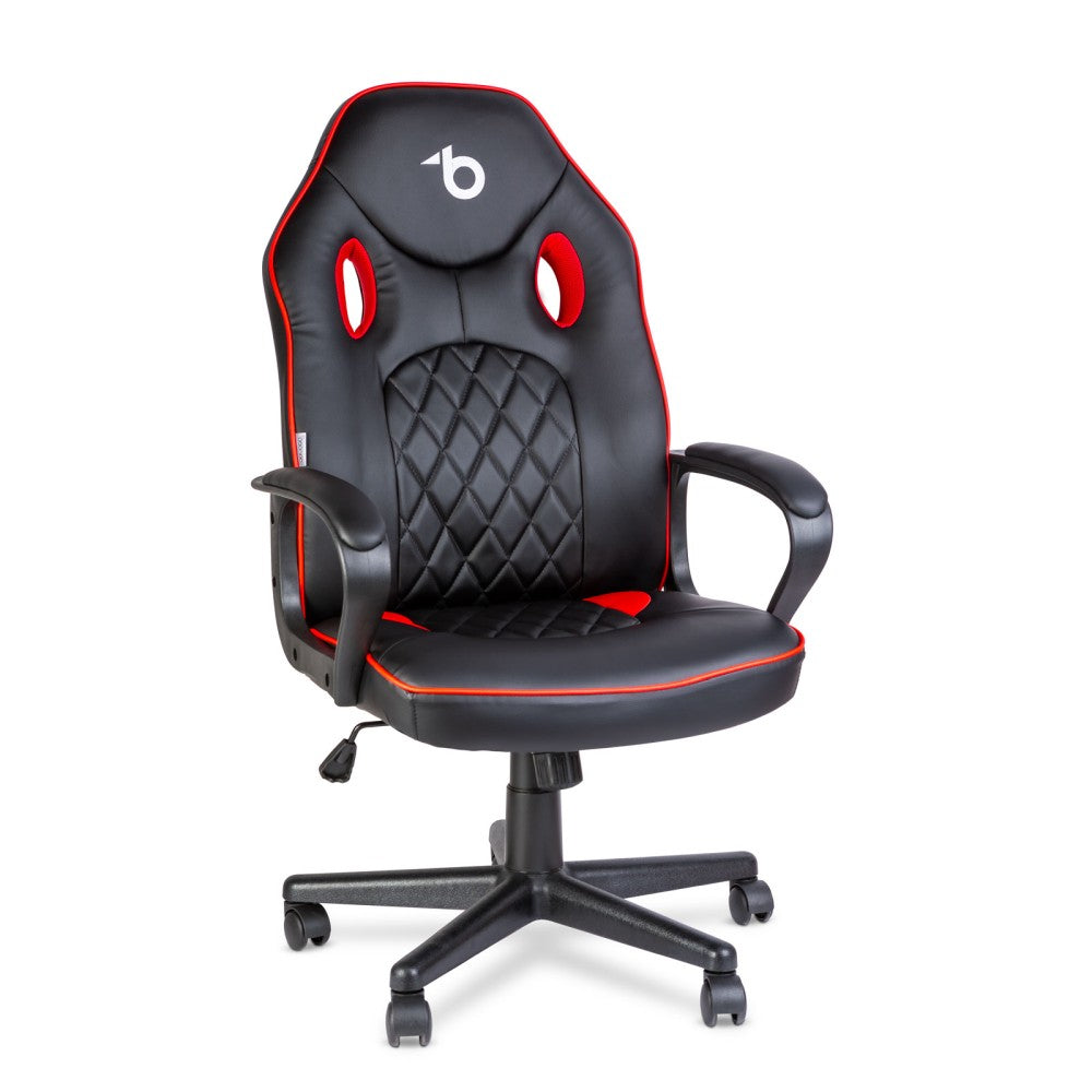 Scaun gamer cu cotieră - negru / roșu - 71 x 53 cm / 53 x 47 cm