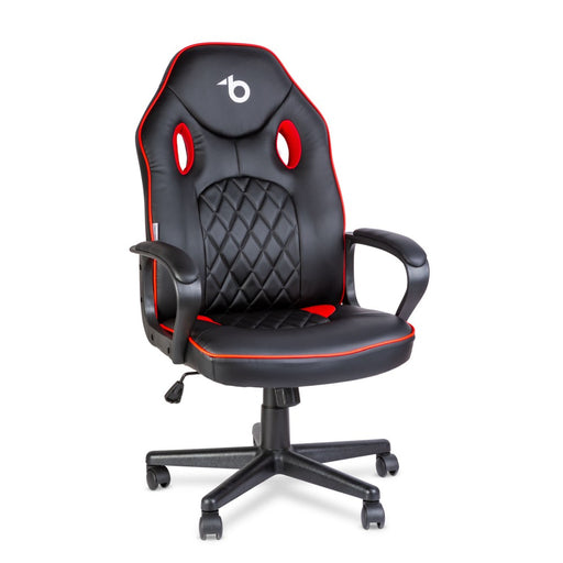 Scaun gamer cu cotieră - negru / roșu - 71 x 53 cm / 53 x 47 cm