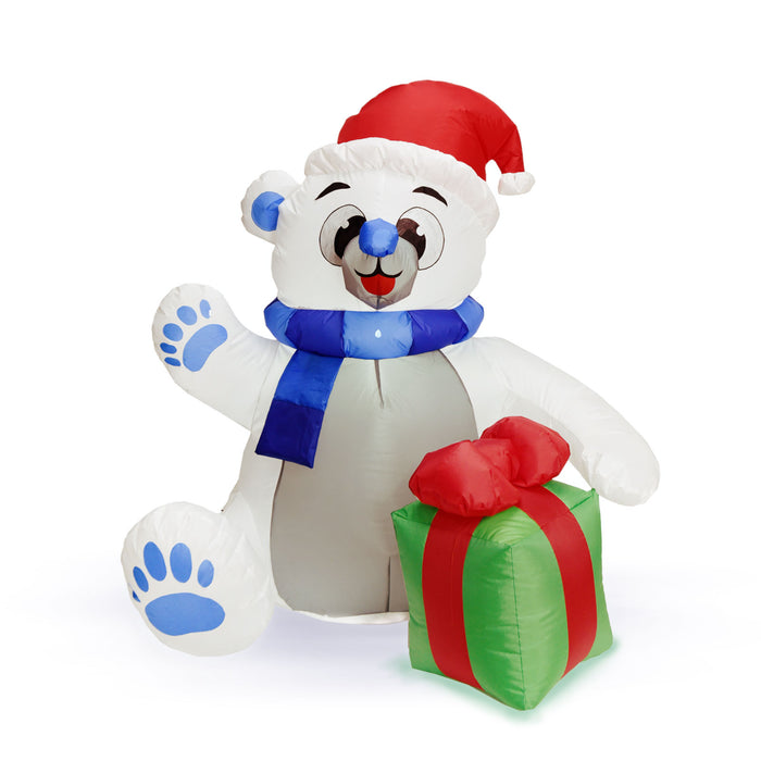 Urs polar gonflabil - 120 cm - IP44 - 6 LED-uri - 100 - 240 V