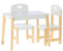 Masuta copii cu doua scaunele, alba, 60x40x46 cm