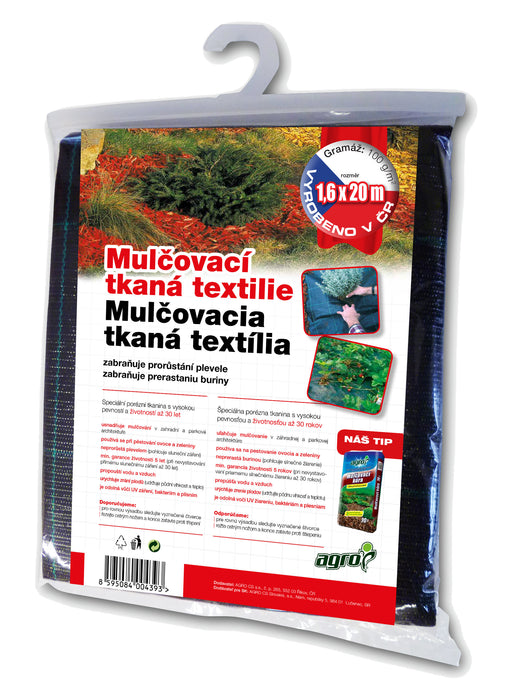 Folie protectie plante (anti buruieni) AGROjutex, 1,6x20m - aicuce.ro