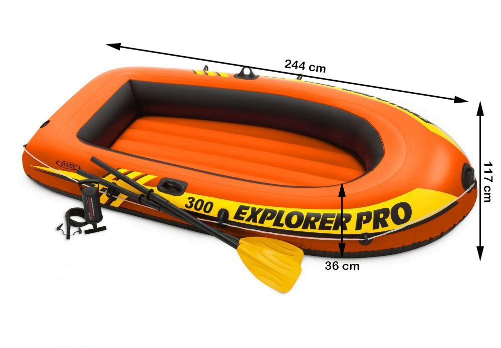 Barca gonflabila INTEX 58358 Explorer Pro 300 set, pompa inclusa - aicuce.ro