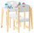 Masuta copii cu doua scaunele, alba, 60x40x46 cm - aicuce.ro