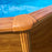 Piscina prefabricata ovala cu pereti metalici imitatie de lemn 610 x 375 h 120cm