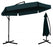 Umbrela soare GardenLine, pentru teresa, structura otel, 180g m2, verde, 350 x 210 cm - aicuce.ro