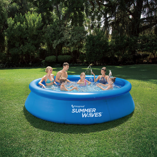 Piscină Instant "Summer Waves", cu inel gonflabil; Dimensiuni 306 x 76cm (Pompă filtrare inclusă) - aicuce.ro